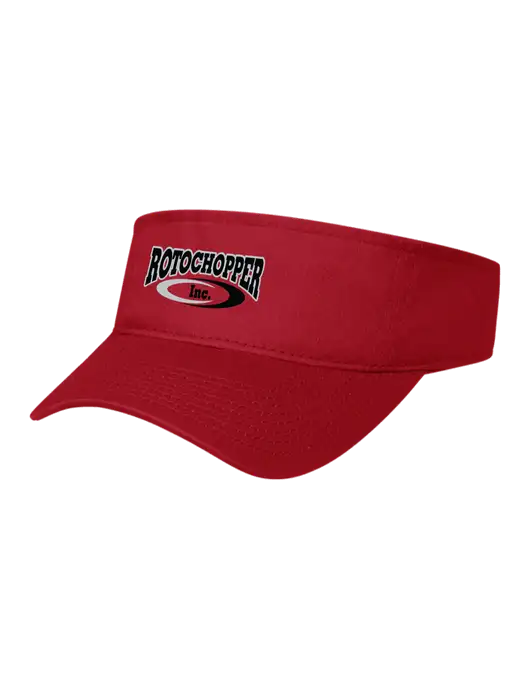Red Cap Visor w/Rotochopper Logo