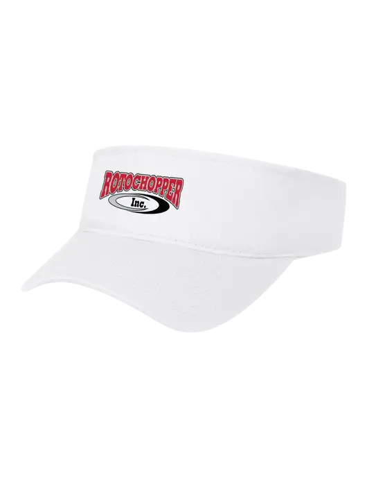 White Cap Visor w/Rotochopper Logo