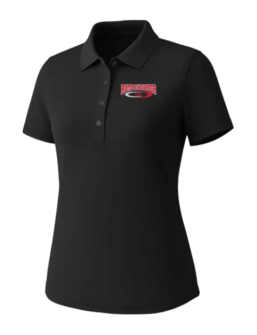 Callaway Womens Core Black Performance Polo w/Rotochopper Logo