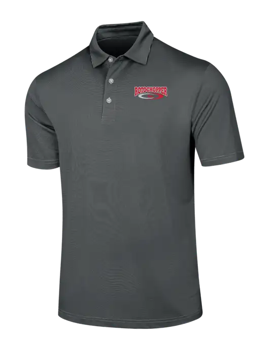 Callaway Black Fine Line Stripe Polo w/Rotochopper Logo