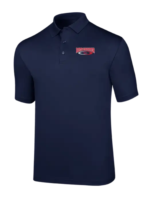 Callaway Opti-Dri Navy Chev Polo w/Rotochopper Logo