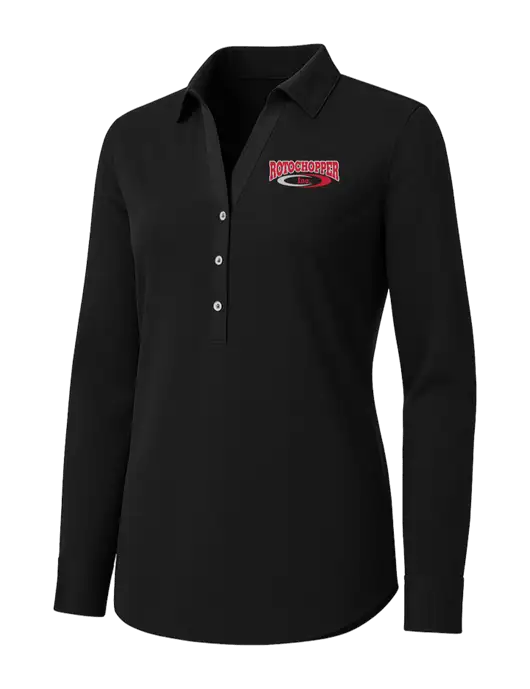 Womens Black City Stretch Shirt w/Rotochopper Logo