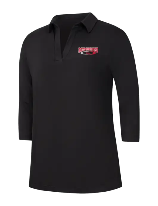 Womens Black Luxe Knit Tunic w/Rotochopper Logo