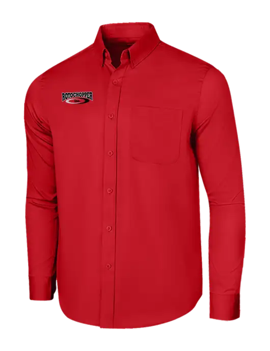 Long Sleeve Red Superpro React Twill Shirt w/Rotochopper Logo