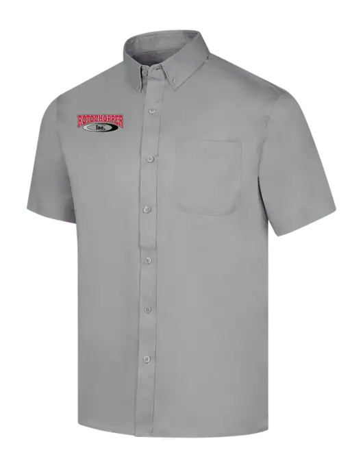 Short Sleeve Light Grey Superpro React Twill Shirt w/Rotochopper Logo