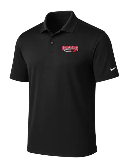 NIKE Black Victory Solid Polo w/Rotochopper Logo