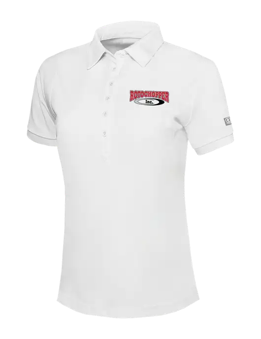 OGIO Womens Bright White Jewel Polo w/Rotochopper Logo