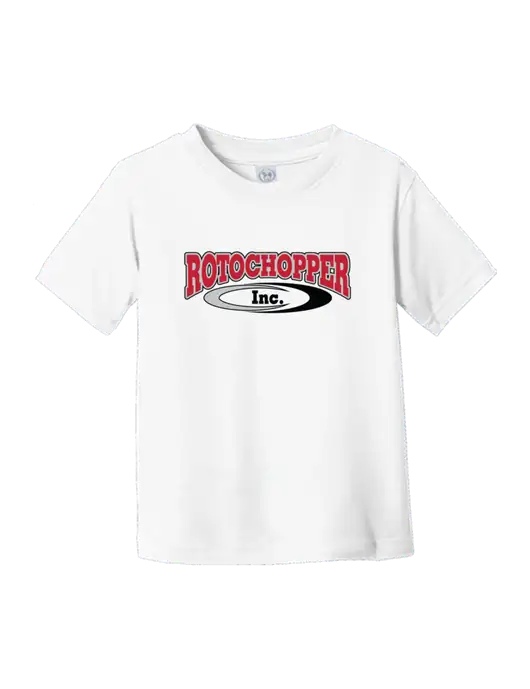 Rabbit Skins White Toddler Fine Jersey Tee w/Rotochopper Logo
