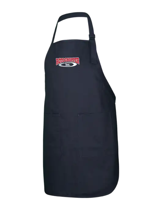 Full-Length Black Apron With Pockets w/Rotochopper Logo