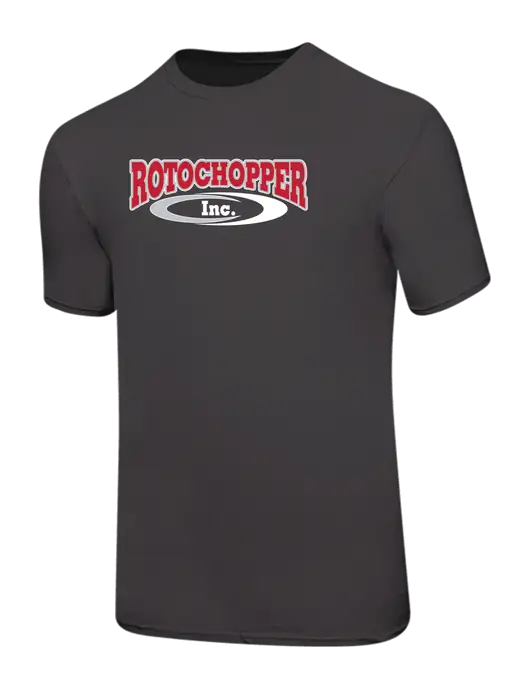 Ring Spun Charcoal 4.5 oz T-Shirt w/Rotochopper Logo