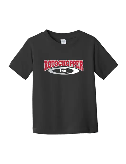 Rabbit Skins Black Toddler Fine Jersey Tee w/Rotochopper Logo