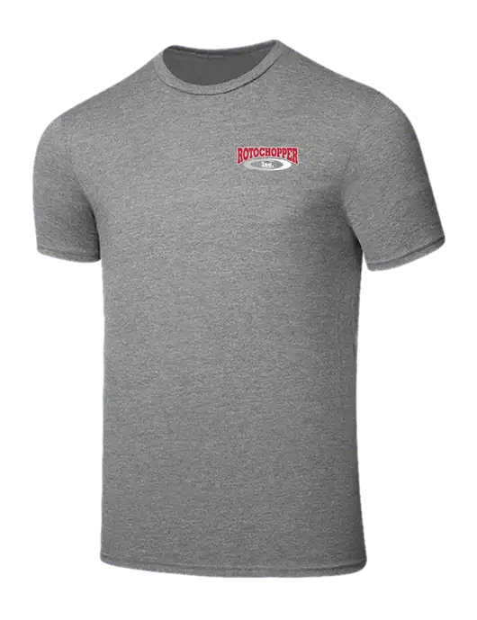 Seriously Soft Grey Frost T-Shirt w/Rotochopper Logo