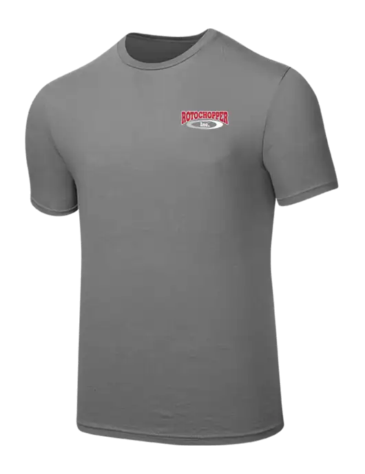 Seriously Soft Medium Grey T-Shirt w/Rotochopper Logo
