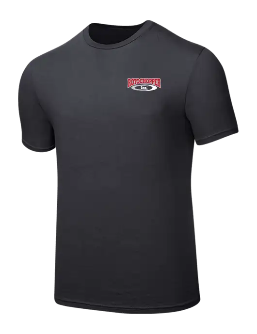 Seriously Soft Charcoal T-Shirt w/Rotochopper Logo