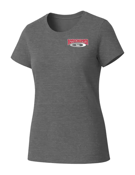 Womens Seriously Soft Grey Frost T-Shirt w/Rotochopper Logo