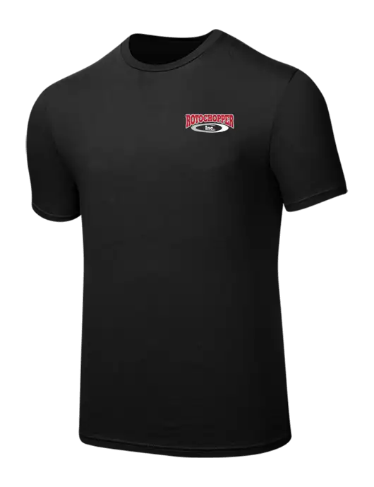 Seriously Soft Black T-Shirt w/Rotochopper Logo