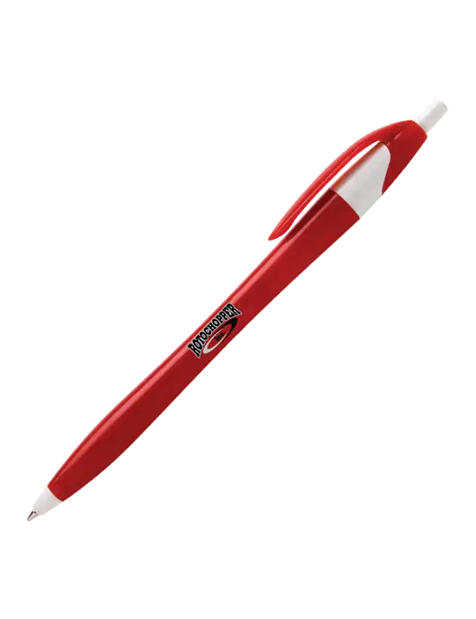 Novella Red/White Executive Pen - Blue Ink w/Rotochopper Logo