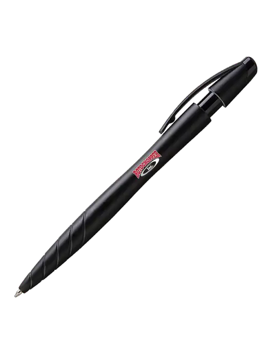 Awali Black Metallic Pen - Black Ink w/Rotochopper Logo