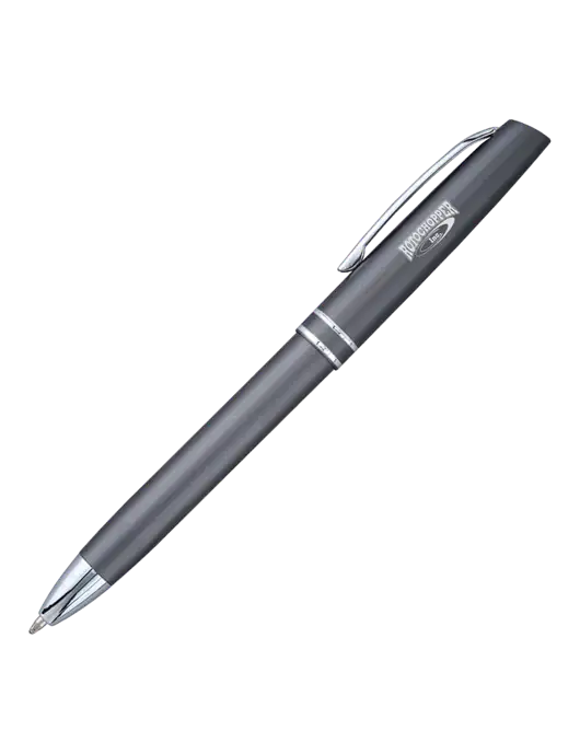 Gunmetal Anguilla Black Ink Pen w/Rotochopper Logo