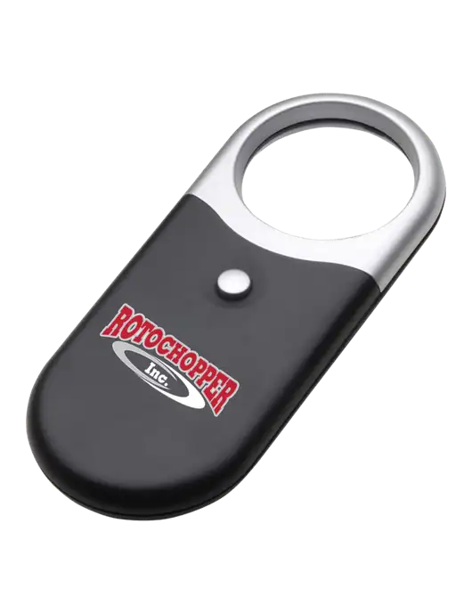 Compact Black Magnifier Light w/Rotochopper Logo