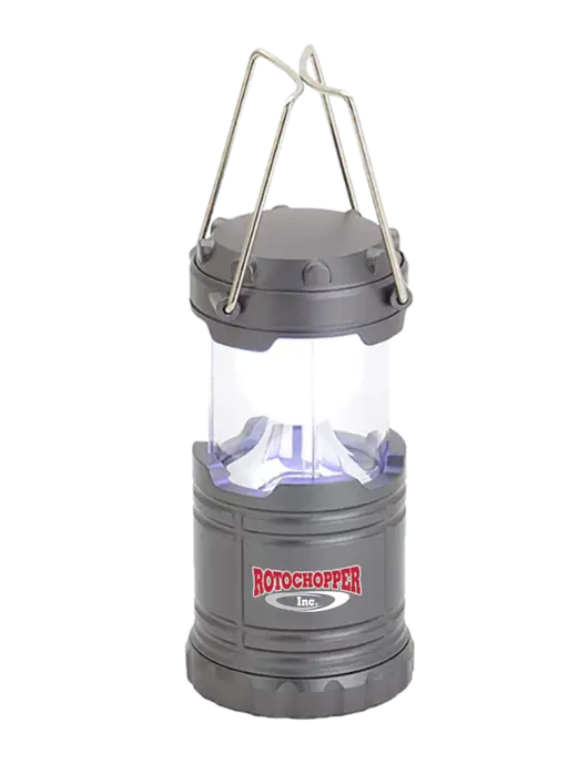 Gunmetal Mini Retro Lantern w/Rotochopper Logo