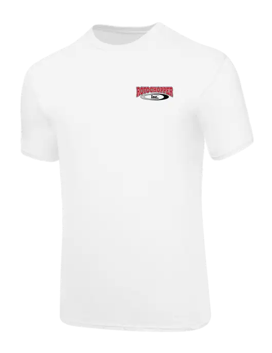 Core Blend White T-Shirt w/Rotochopper Logo