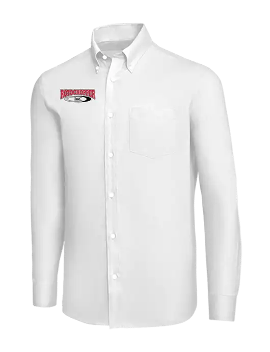 Brooks Brothers White Wrinkle-Free Stretch Nailhead Shirt w/Rotochopper Logo