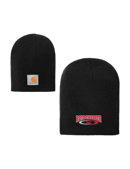 Carhartt Black Acrylic Knit Hat w/Rotochopper Logo
