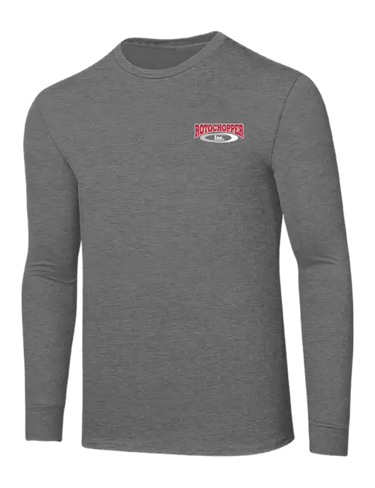 Core Blend Medium Grey Heather Long Sleeve Tee w/Rotochopper Logo