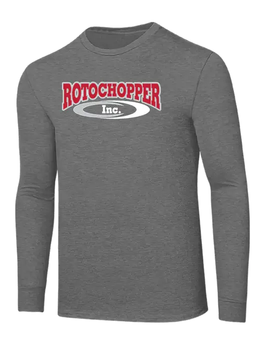 Core Blend Medium Grey Heather Long Sleeve Tee w/Rotochopper Logo