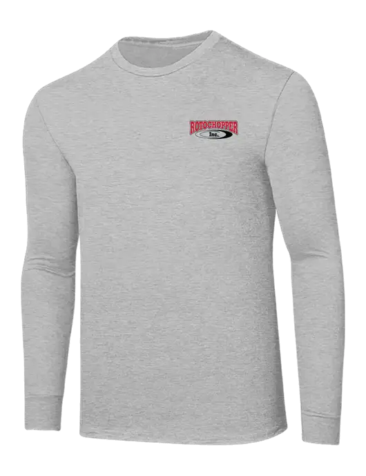 Core Blend Light Grey Heather Long Sleeve Tee w/Rotochopper Logo