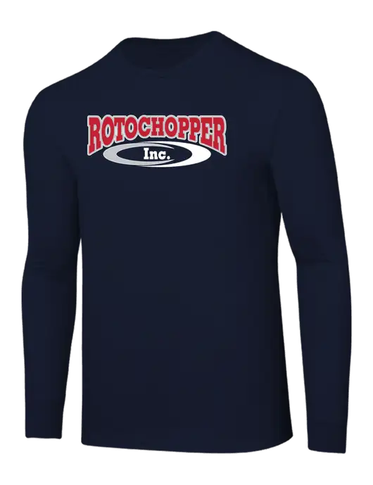 Core Blend Navy Long Sleeve Tee w/Rotochopper Logo