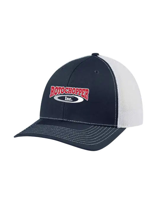 Richardson Adjustable Snapback Original 112 Trucker Cap Navy w/White Mesh w/Rotochopper Logo