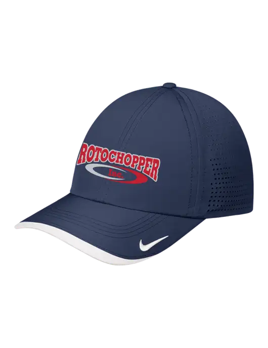 Nike Navy/White Dri-FIT Perforated Performance Cap w/Rotochopper Logo