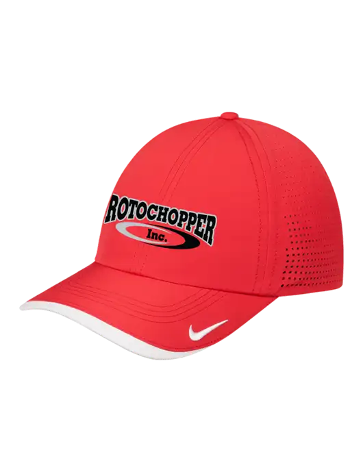 Nike Red/White Dri-FIT Perforated Performance Cap w/Rotochopper Logo