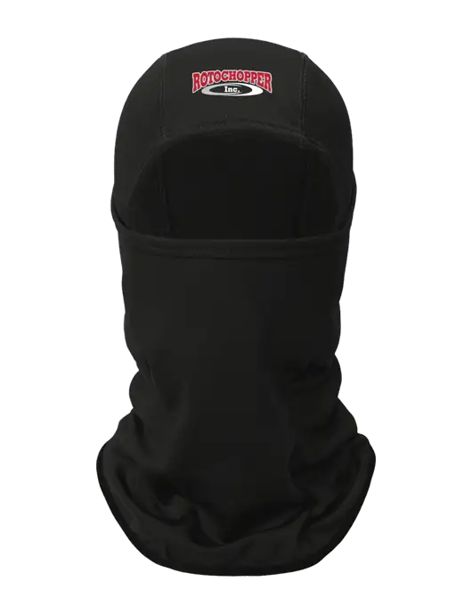Black CornerStone Smooth Fleece Face Mask w/Rotochopper Logo