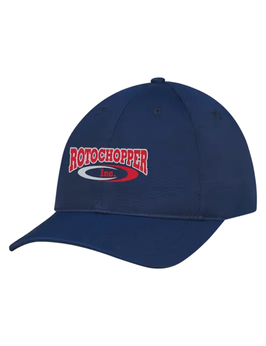 Navy Nylon Twill Performance Cap w/Rotochopper Logo
