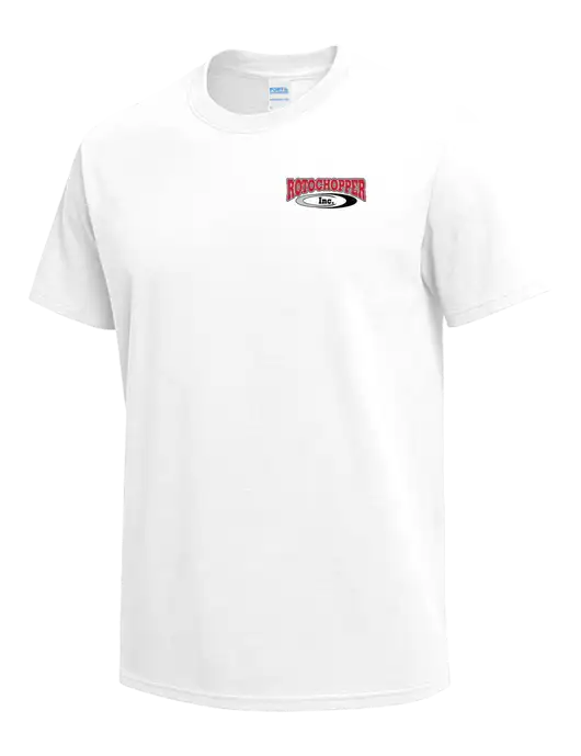 White Heavyweight 6.1 oz T-Shirt w/Rotochopper Logo
