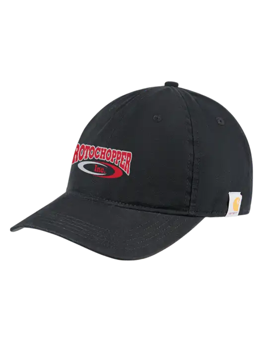 Carhartt Black Cotton Canvas Cap w/Rotochopper Logo