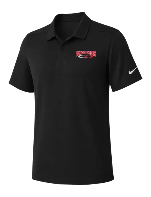 Nike Black Dry Essential Solid Polo w/Rotochopper Logo
