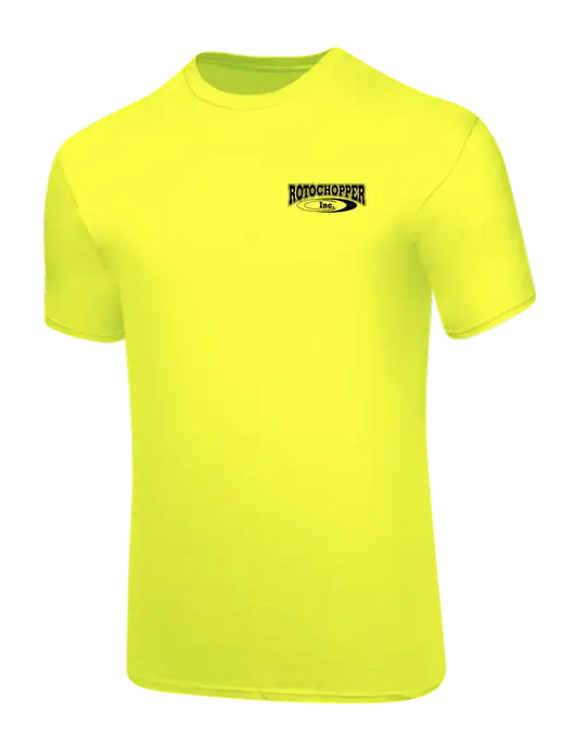 Core Blend Safety Yellow T-Shirt w/Rotochopper Logo