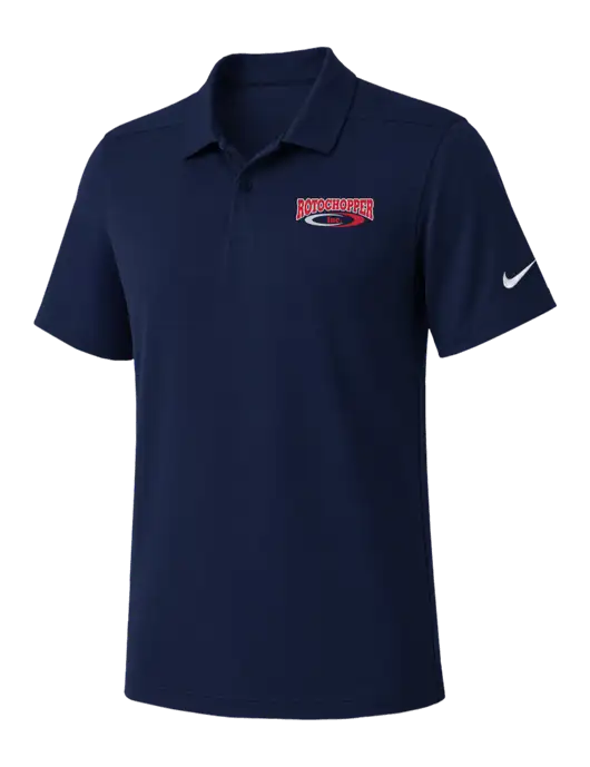 Nike Navy Dry Essential Solid Polo w/Rotochopper Logo
