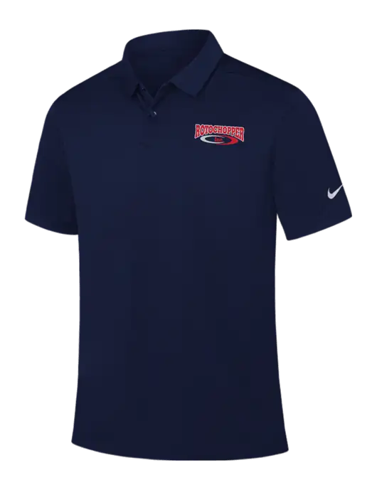 Nike Navy Dry Essential Solid Polo w/Rotochopper Logo