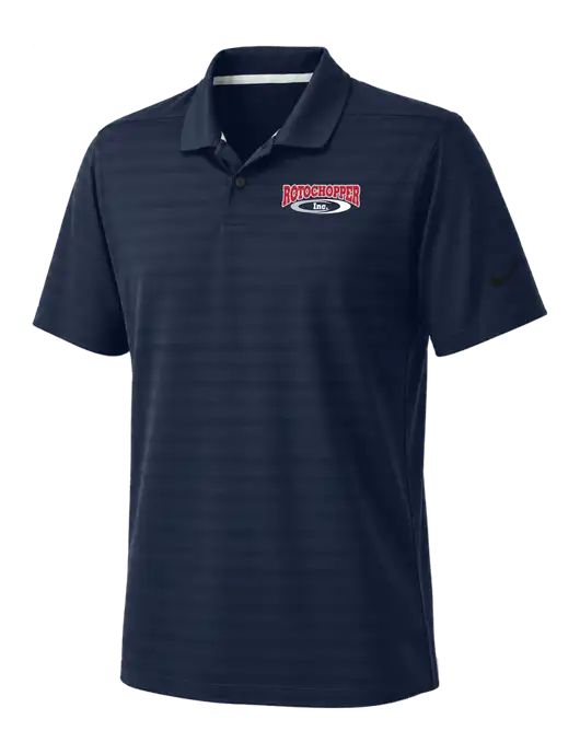 Nike Navy Dri-FIT Vapor Jacquard Polo w/Rotochopper Logo