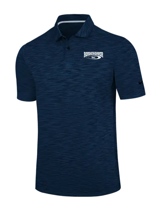 Nike Navy Dri-FIT Vapor Space Dyed Polo w/Rotochopper Logo