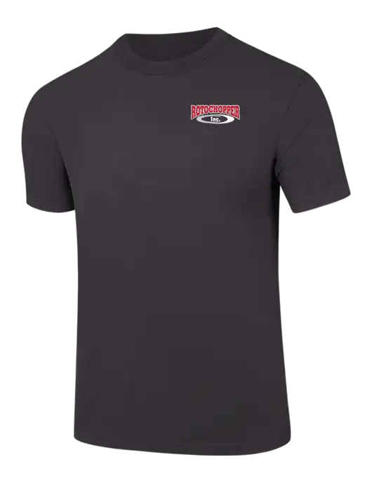 Comfort Colors 6.1 oz Dark Grey Heavyweight Ring Spun T-Shirt w/Rotochopper Logo