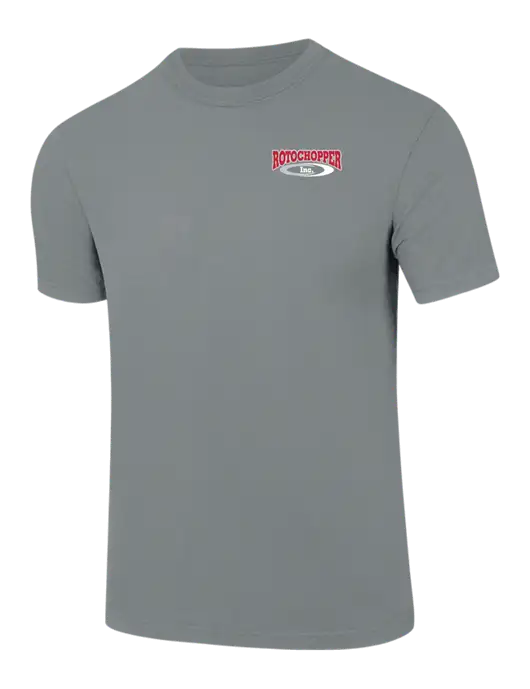Comfort Colors 6.1 oz Medium Grey Heavyweight Ring Spun T-Shirt w/Rotochopper Logo