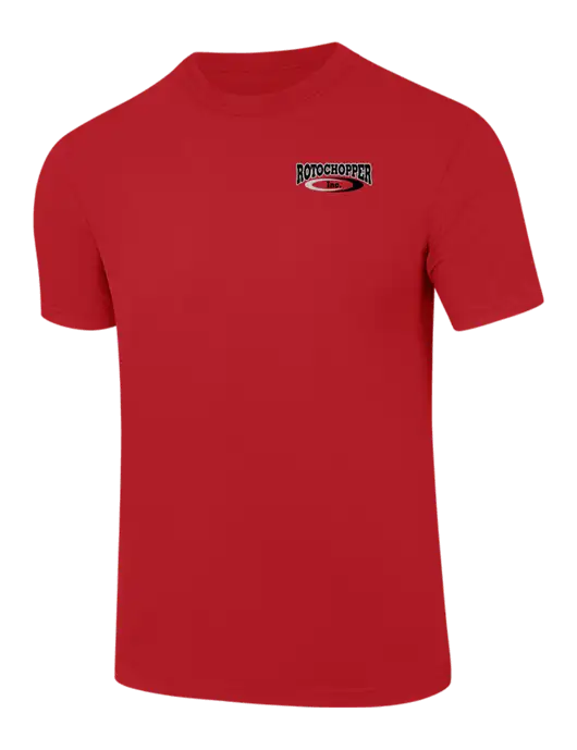Comfort Colors 6.1 oz Red Heavyweight Ring Spun T-Shirt w/Rotochopper Logo