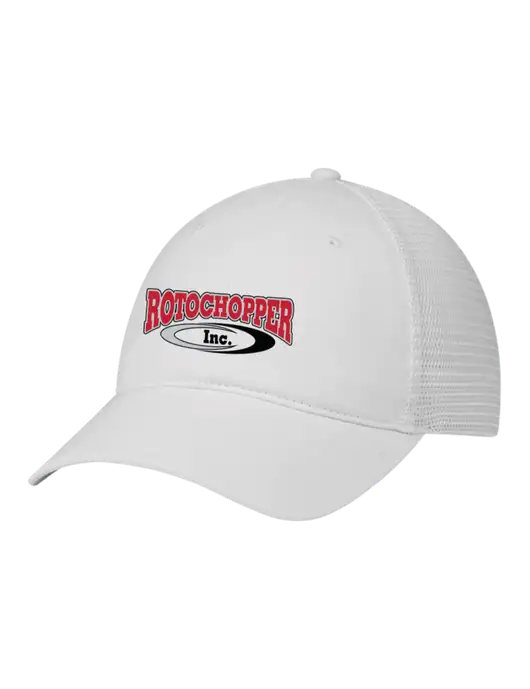 Richardson 111 Garment Washed Trucker Cap White w/White Mesh w/Rotochopper Logo