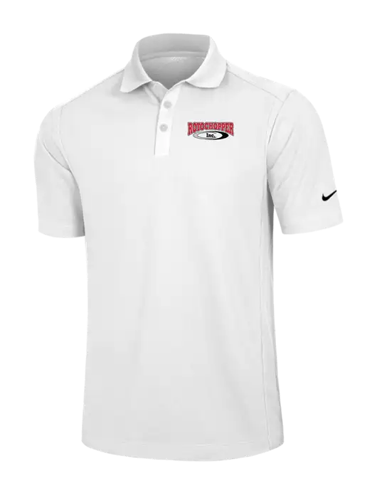 Nike White Dri-FIT Classic Polo w/Rotochopper Logo